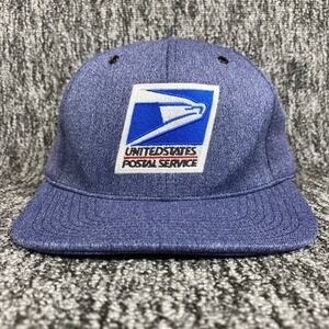 USPS Snapback Hat Mens OSFA Blue Heathered United States Postal Service Cap